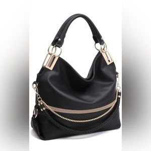 Amazon Vegan Leather Handbag with Rhinestones